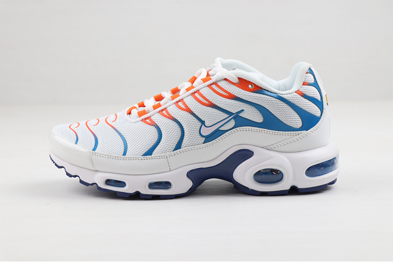 Nike Air Max VaporMax Plus White Blue Orange Shoes - Click Image to Close